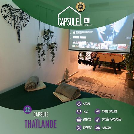 Capsule Thailande I Sauna I Balneo I Console I Jeux En Bois I Cinema I Cour Interieure Trith-Saint-Leger Luaran gambar